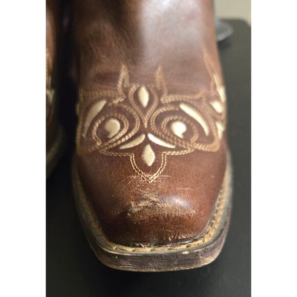 Durango Crush Brown Ladies Pull On Westin Leather Boots Size US 9M - Picture 8 of 11